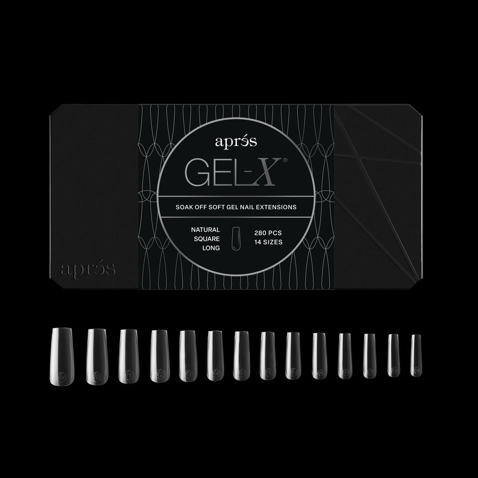 APRÉS front packaging showing 280-count Gel-X tips and brand clarity