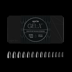 APRÉS close-up of thinner base on Gel-X tip for seamless blending