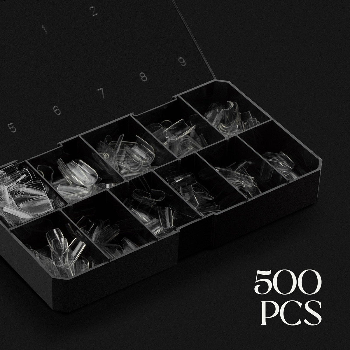 APRÉS array of Gel-X sizes 00 to 9 displayed for precise selection