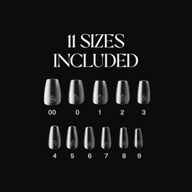 APRÉS Gel-X tips spread display showing size range and quick selection