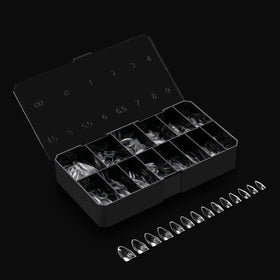 APRÉS size chart layout displaying 14 sizes and included half‑sizes