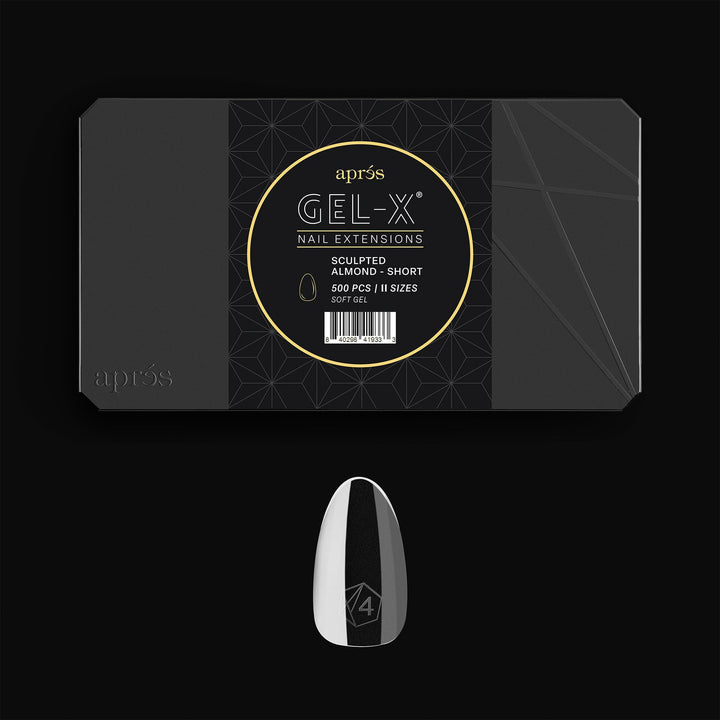 APRÉS box front packaging showing 500 Gel-X tips and benefits