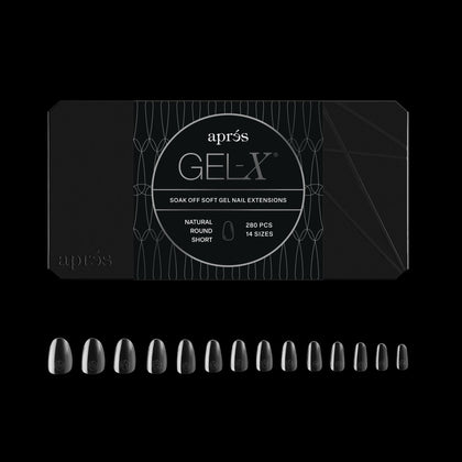 APRÉS front packaging showing 280 Gel-X tips and box benefits