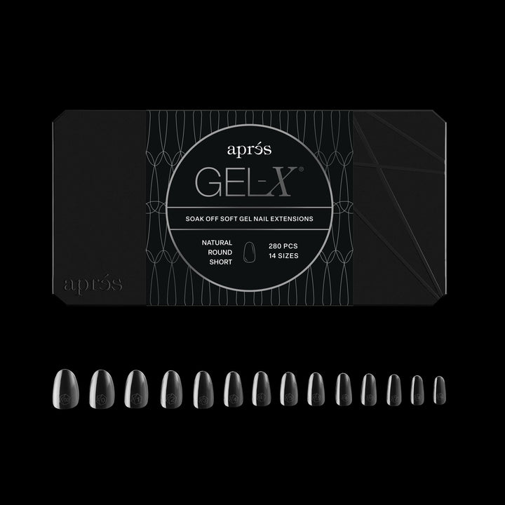 APRÉS front packaging showing 280 Gel-X tips and box benefits