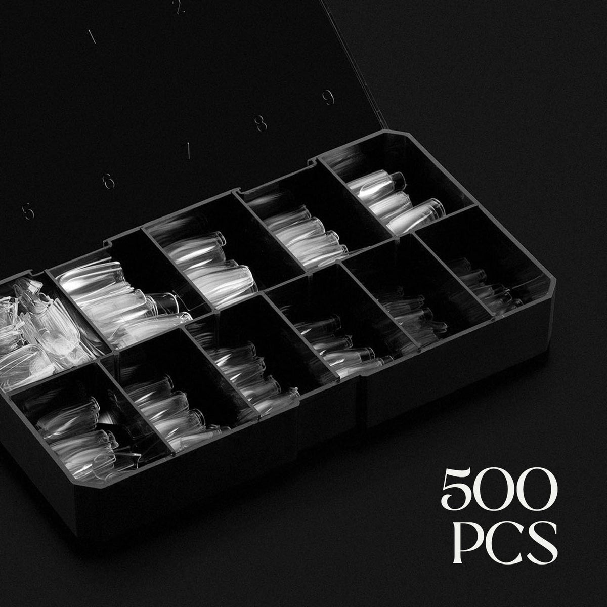 APRÉS size chart with tips spread displaying 11 sizes for accurate selection
