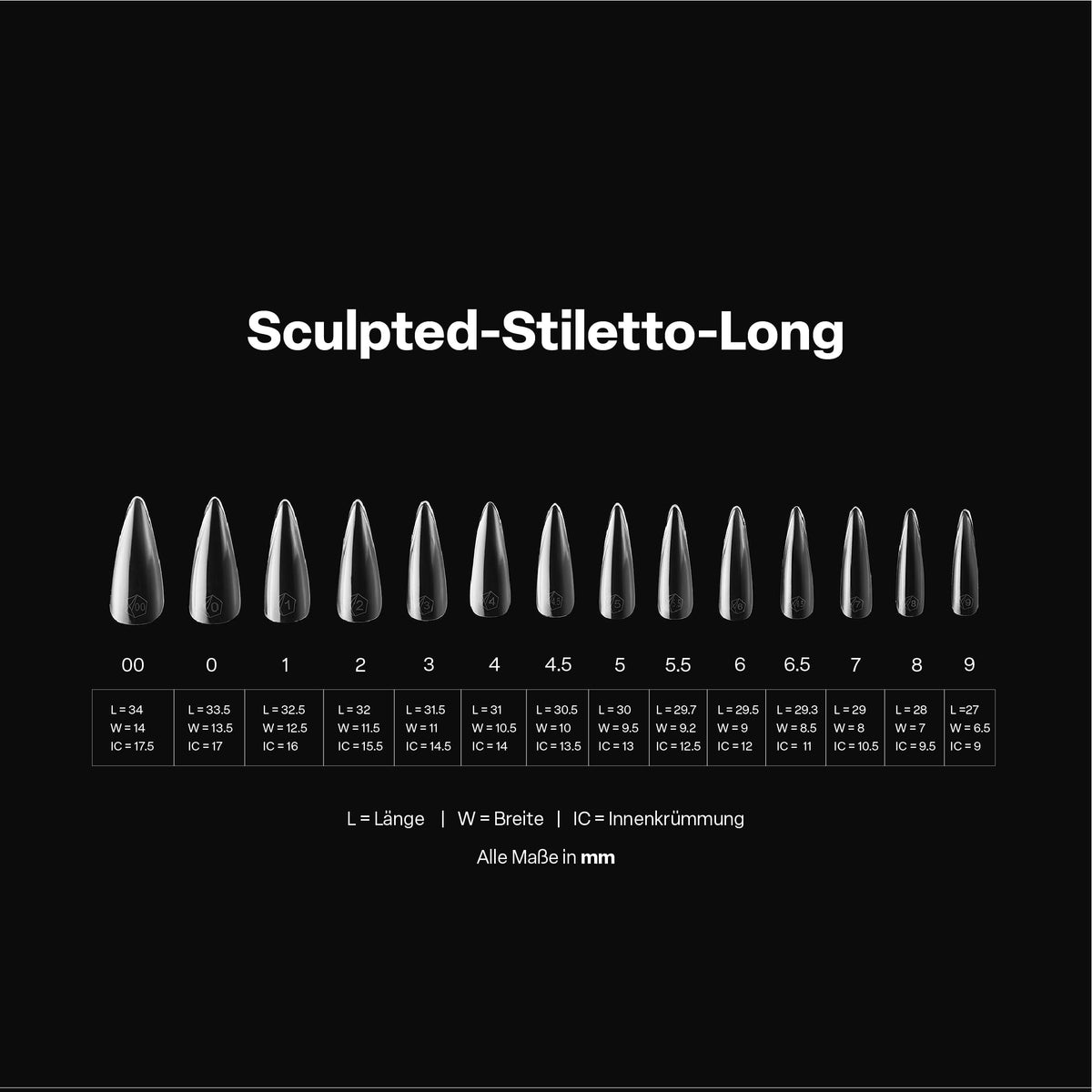 APRÉS Gel‑X tip held between fingers to show scale and easy handling benefit