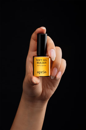 APRÉS gel overlay on natural nail demonstrating added strength