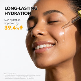 APRILSKIN label close-up highlighting kojic acid and vitamin C benefits