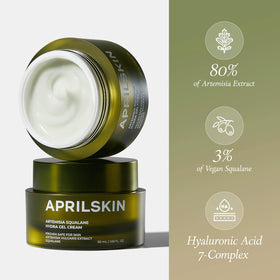 APRILSKIN close-up of gel cream texture highlighting lightweight hydration