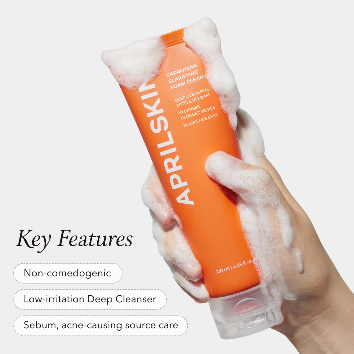 aprilskin Carrotene ingredient focus carrot extract bottle highlighting antioxidant support