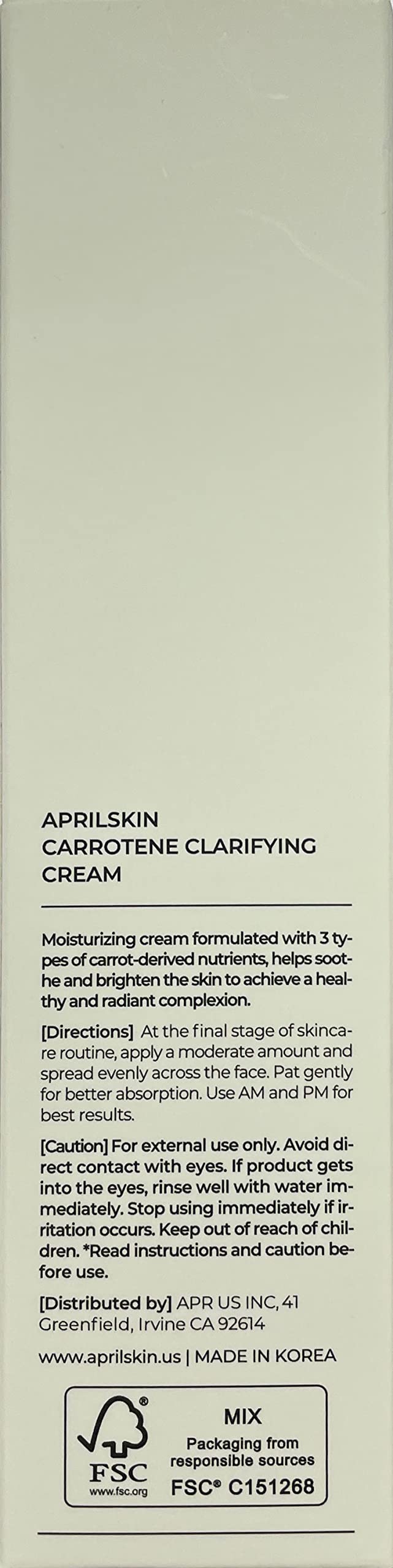 APRILSKIN Carrotene on bathroom vanity with skincare items showing daily routine compatibility