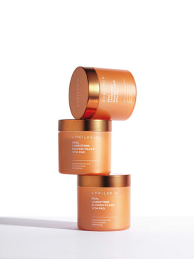 APRILSKIN jar beside moisturizer giving size and scale benefit