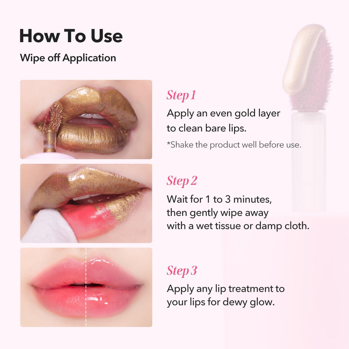 APRILSKIN before-and-after wipe comparison showing lasting stain