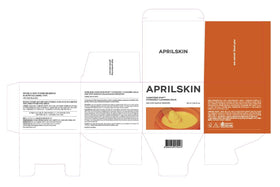 APRILSKIN ingredient label close-up emphasizing noncomedogenic formula