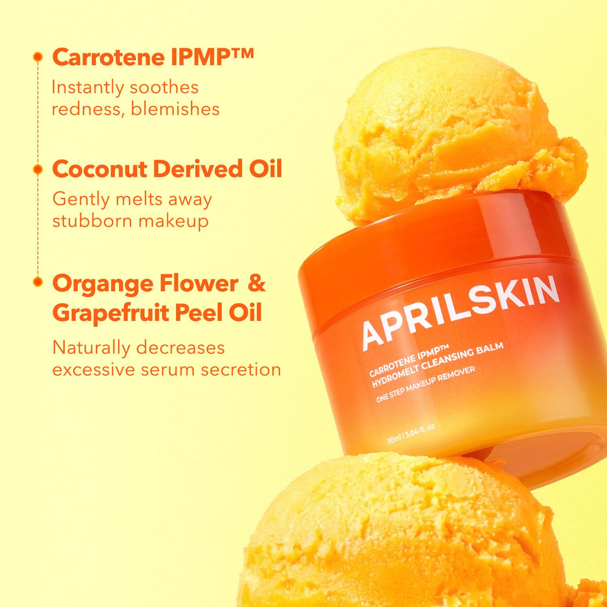 APRILSKIN jar beside a coin showing 3.04 fl.oz size and portability