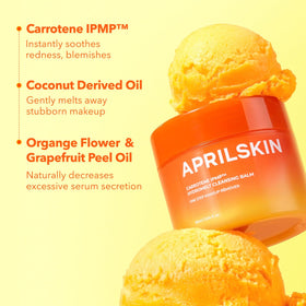 APRILSKIN jar beside a coin showing 3.04 fl.oz size and portability