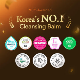 APRILSKIN warming balm in hand to show melt-on-contact action