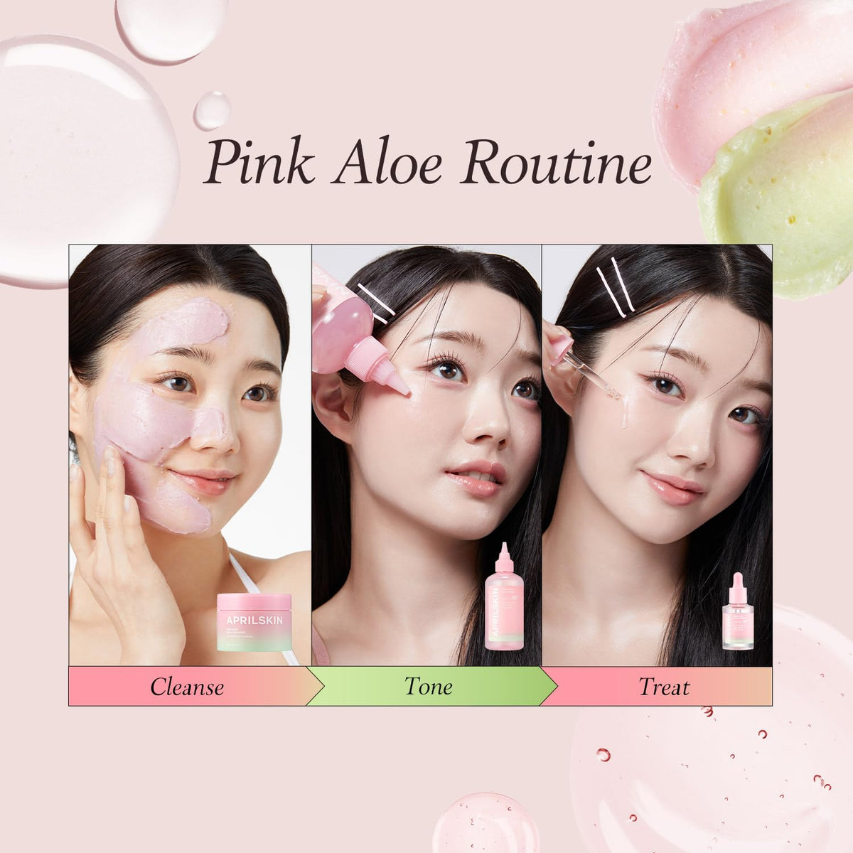 APRILSKIN before and after glow comparison showing smoother, dewy skin
