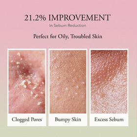 APRILSKIN bottle beside pink aloe ingredient to highlight soothing