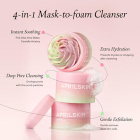 APRILSKIN open cap showing label and ingredient list for product transparency