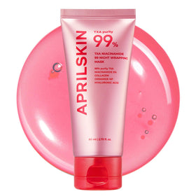 APRILSKIN front packaging showing mask jar and clear product benefit