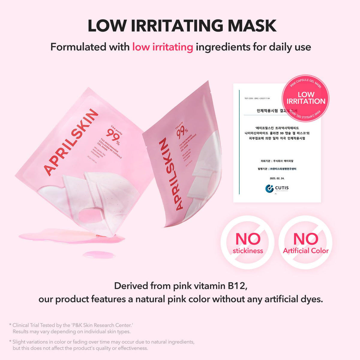 APRILSKIN ingredients label detail highlighting high-purity TXA