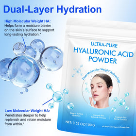 Person applying APUUFYQC serum demonstrating instant plumping and hydration