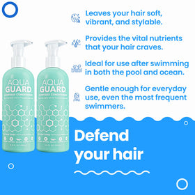 AQUA GUARD conditioner texture on hand showing creamy hydration