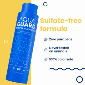AQUA GUARD family-size bottle next to a smaller bottle for scale and value