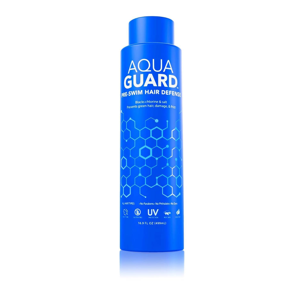 AQUA GUARD front packaging showing family-size 16.9 oz bottle and benefits