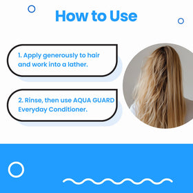 AQUA GUARD bottle in hand for size perspective and portability