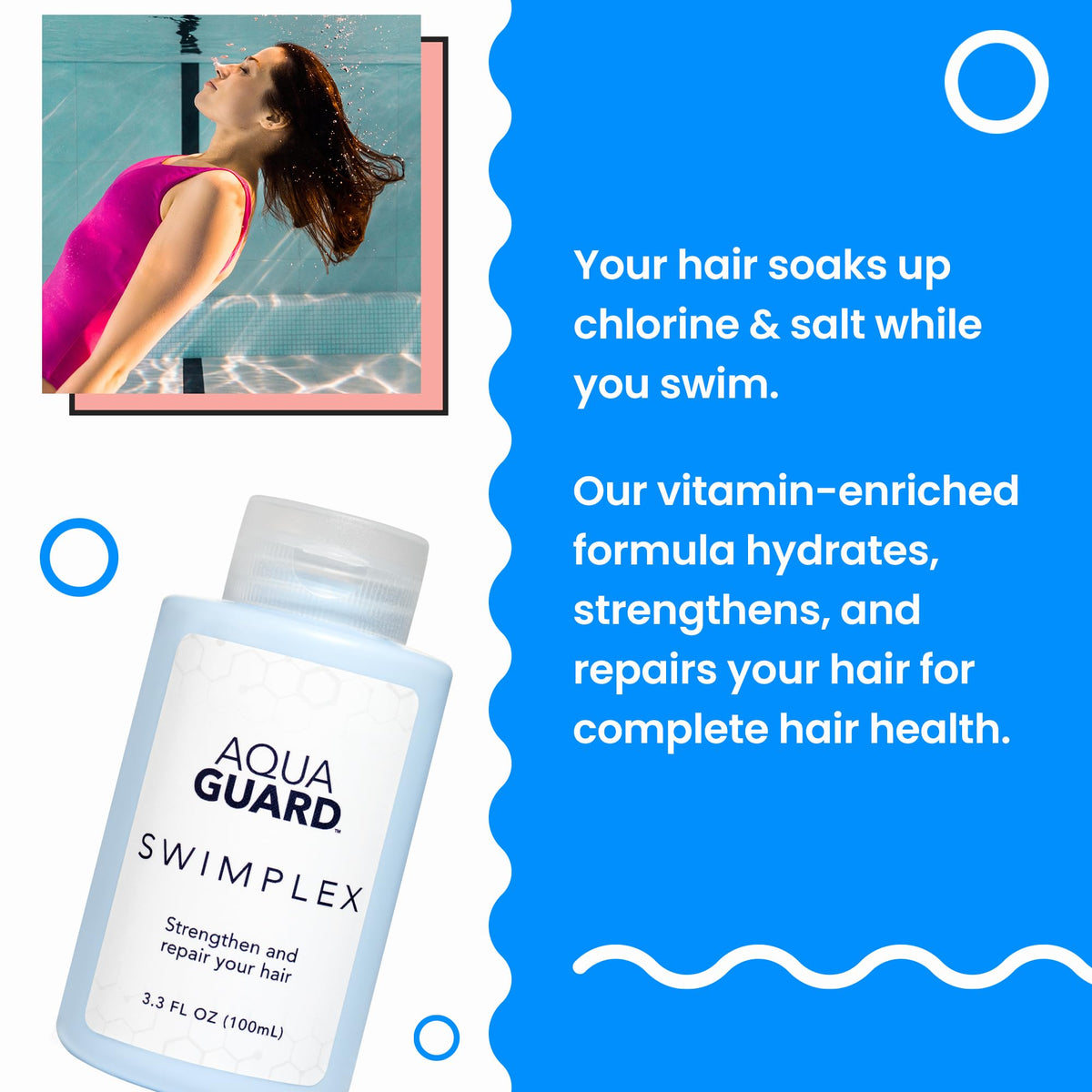 AQUA GUARD SwimPlex being scooped into hands demonstrating easy application and nourishment