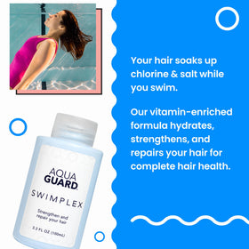 AQUA GUARD SwimPlex being scooped into hands demonstrating easy application and nourishment