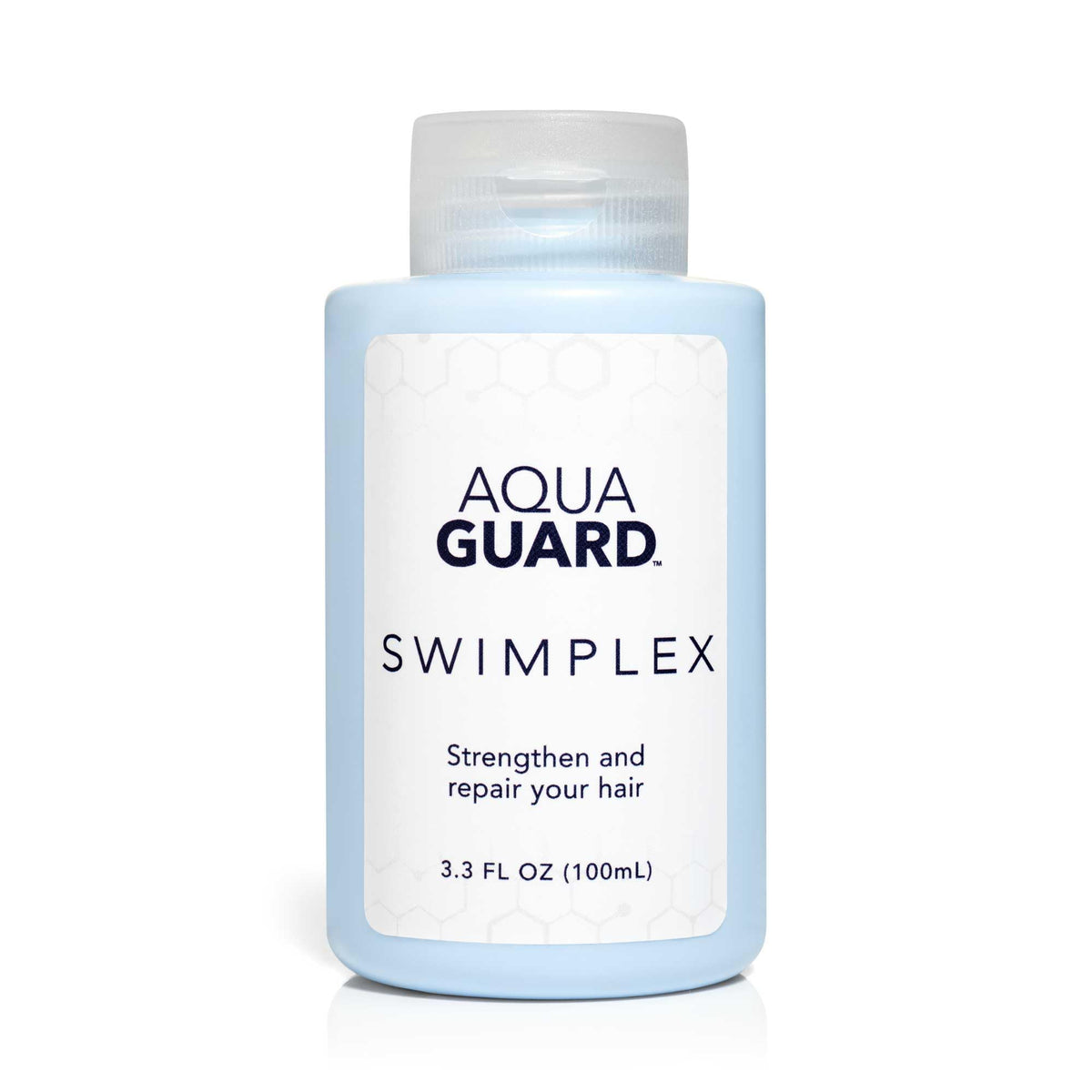 AQUA GUARD SwimPlex front jar showing label and size for clear product identification and trust