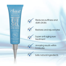 Aqua Mineral on bathroom counter during morning routine showing refreshed appearance