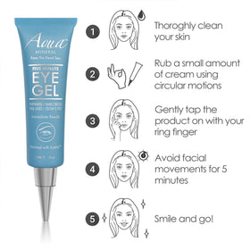 Aqua Mineral 1 oz tube next to coin for size comparison and easy travel convenience