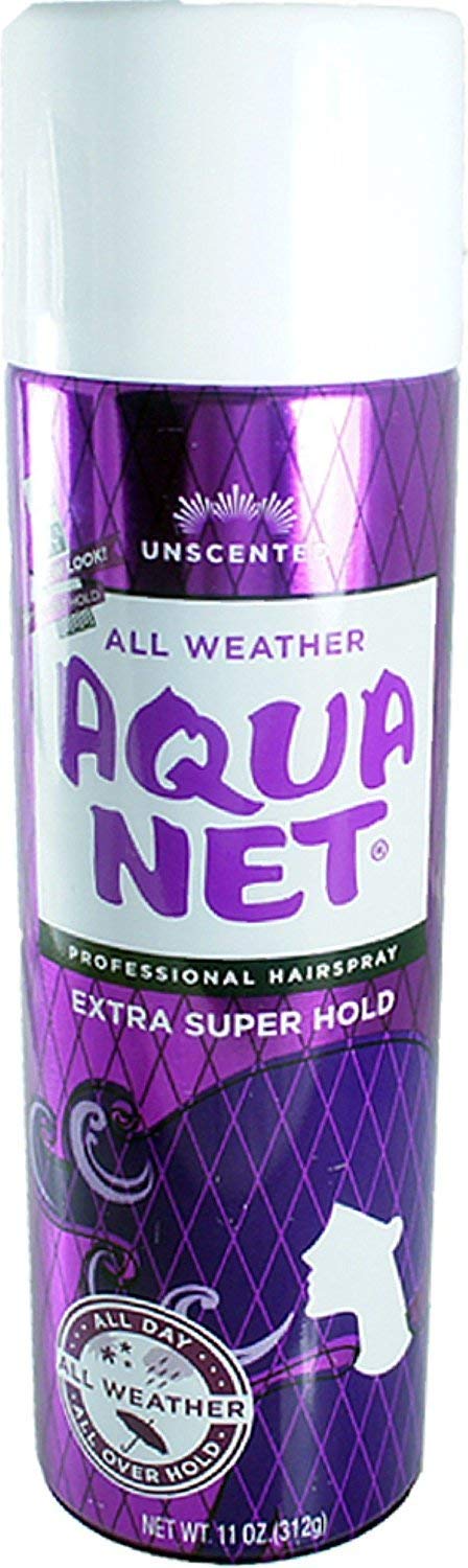 Aqua Net unscented front packaging showing clear label and strong hold