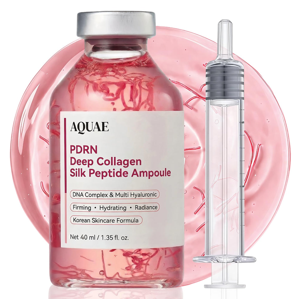 Aquae PDRN Pink Peptide Serum front bottle showing label and compact design for easy daily use