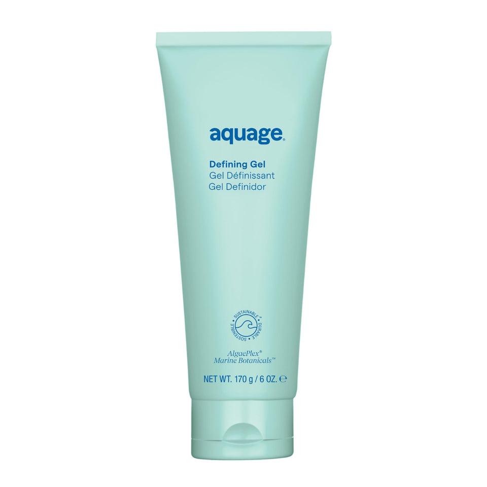 Aquage Defining Gel front label showing brand and product benefits