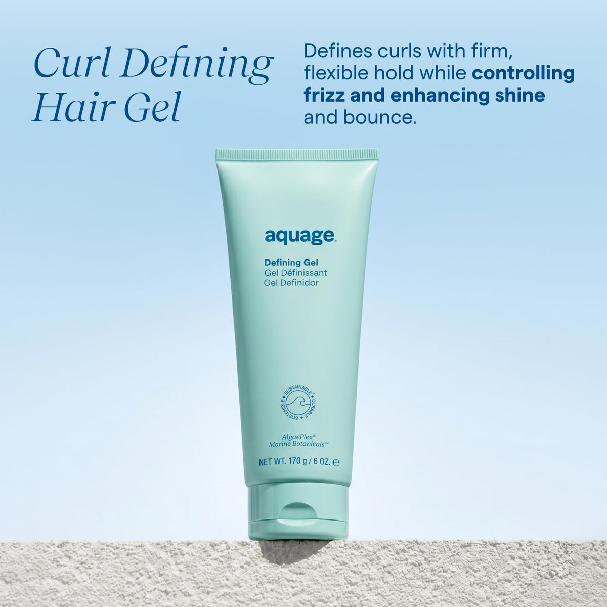 Aquage Defining Gel clear gel texture close-up demonstrating smooth consistency