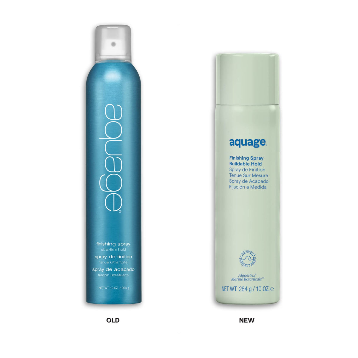 Aquage finishing hairspray mist close-up fine spray for even volumizing coverage