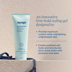 Aquage gel texture gleaming to show glossy finish and control