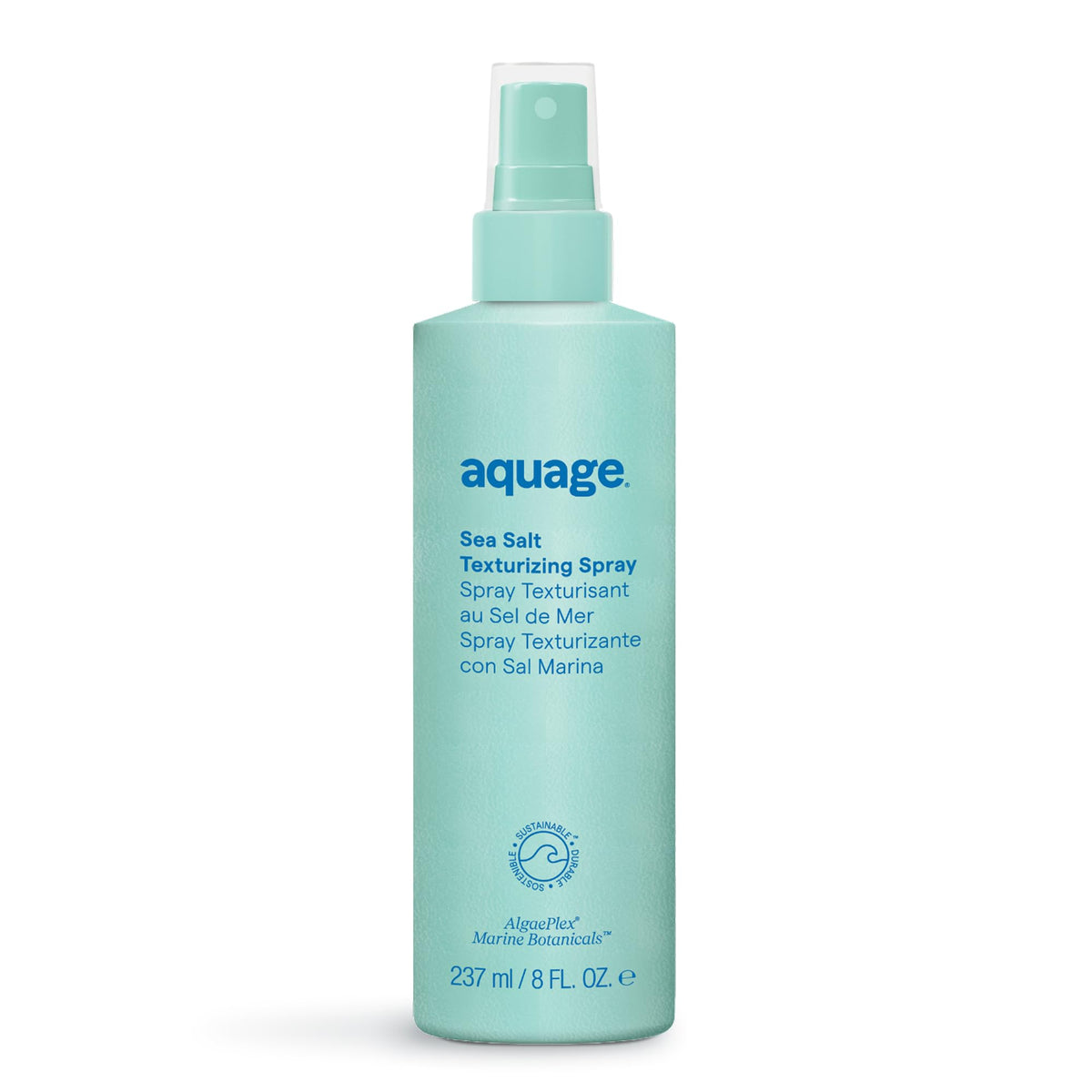 Aquage sea salt spray front packaging showing product benefit