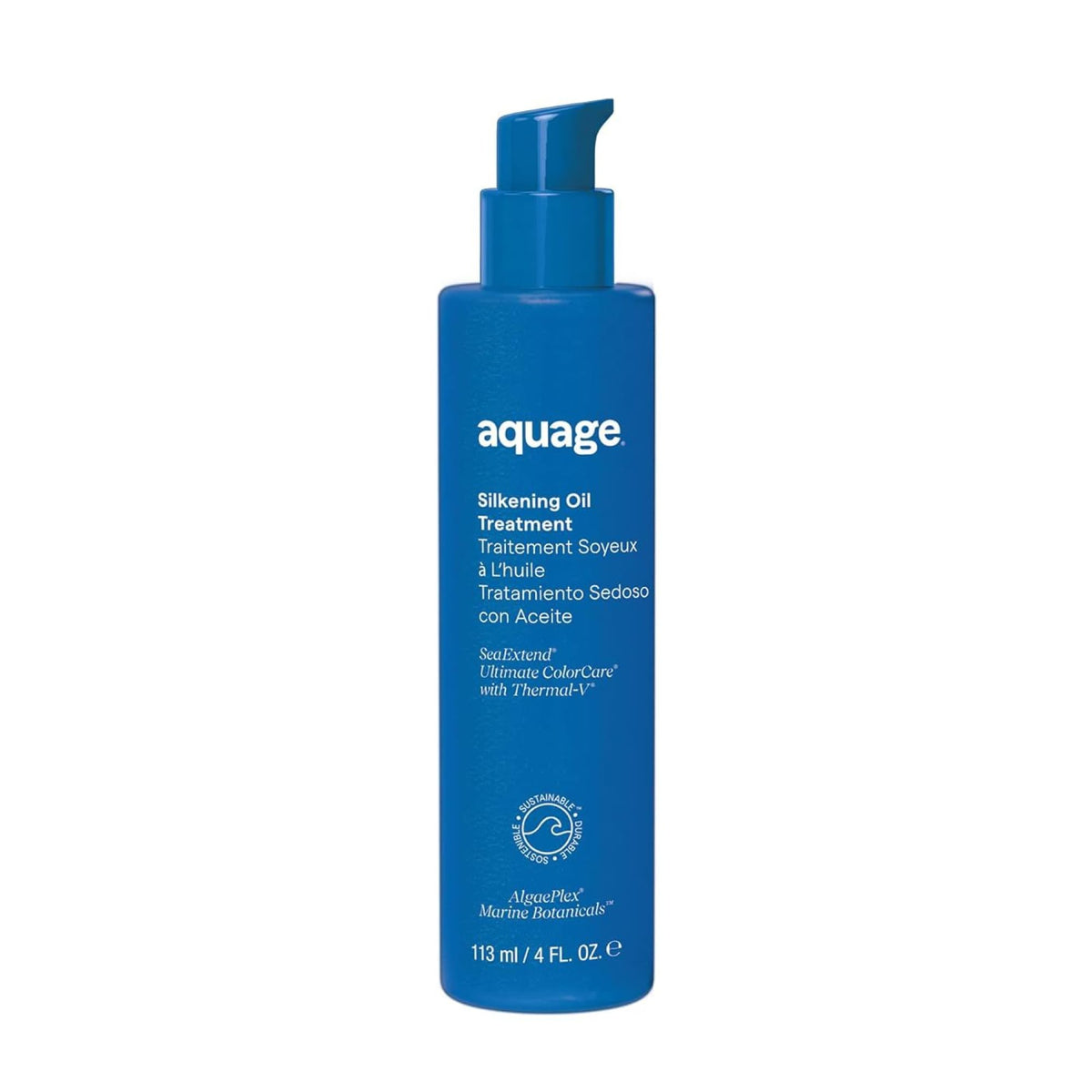 Aquage front packaging showing bottle and label for easy identification and quick grab
