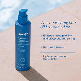 Aquage small amount in palm demonstrating controlled dosing and no-greasy application