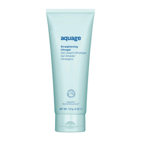 Aquage straightening gel front packaging showing product and benefit of sleek results