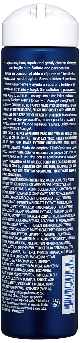 Aquage shampoo lather in hand demonstrating rich foam and gentle cleansing benefit