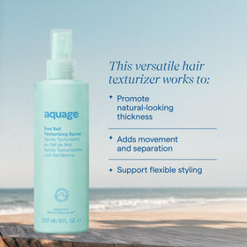 Aquage texture sample on hair strand demonstrating added volume