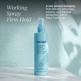 Close up of Aquage label highlighting algaePlex and vegan, sulfate free formula