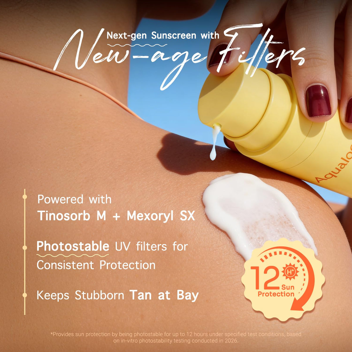 Aqualogica worn outdoors by user highlighting broad-spectrum sun protection